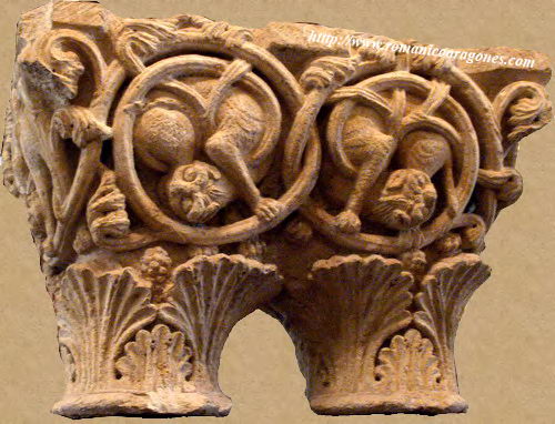 CAPITEL DEL CLAUSTRO DE SANTA MARÍA LA REAL DE AGUILAR DE CAMPOO